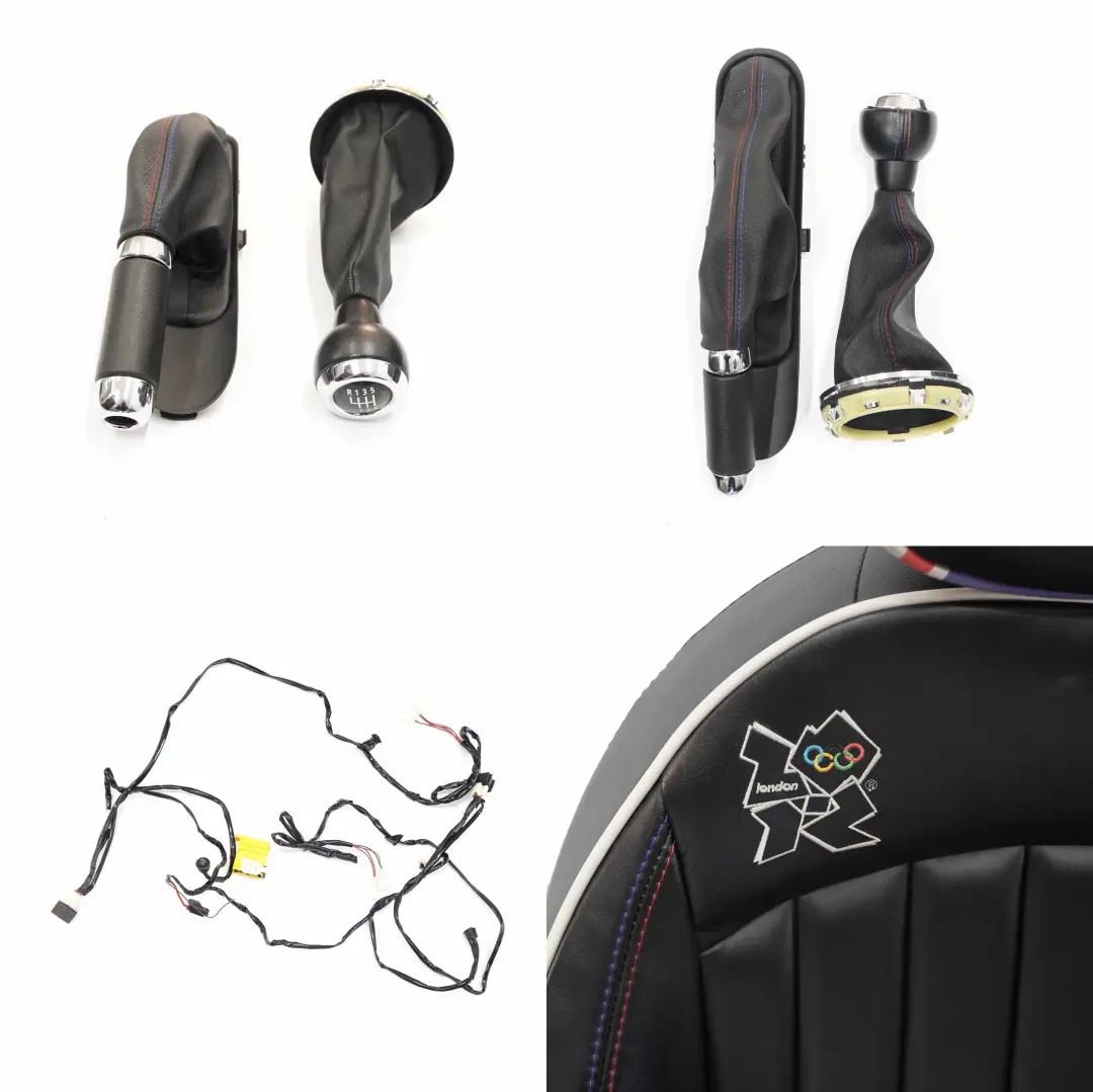 Seats Mini Cooper R56 Heated Sport Leather Seat Limited Edition London Olympic  - SKU R56 Seats Limited Edition Custom Heated - Part number R56 Seats Limited Edition Custom Heated