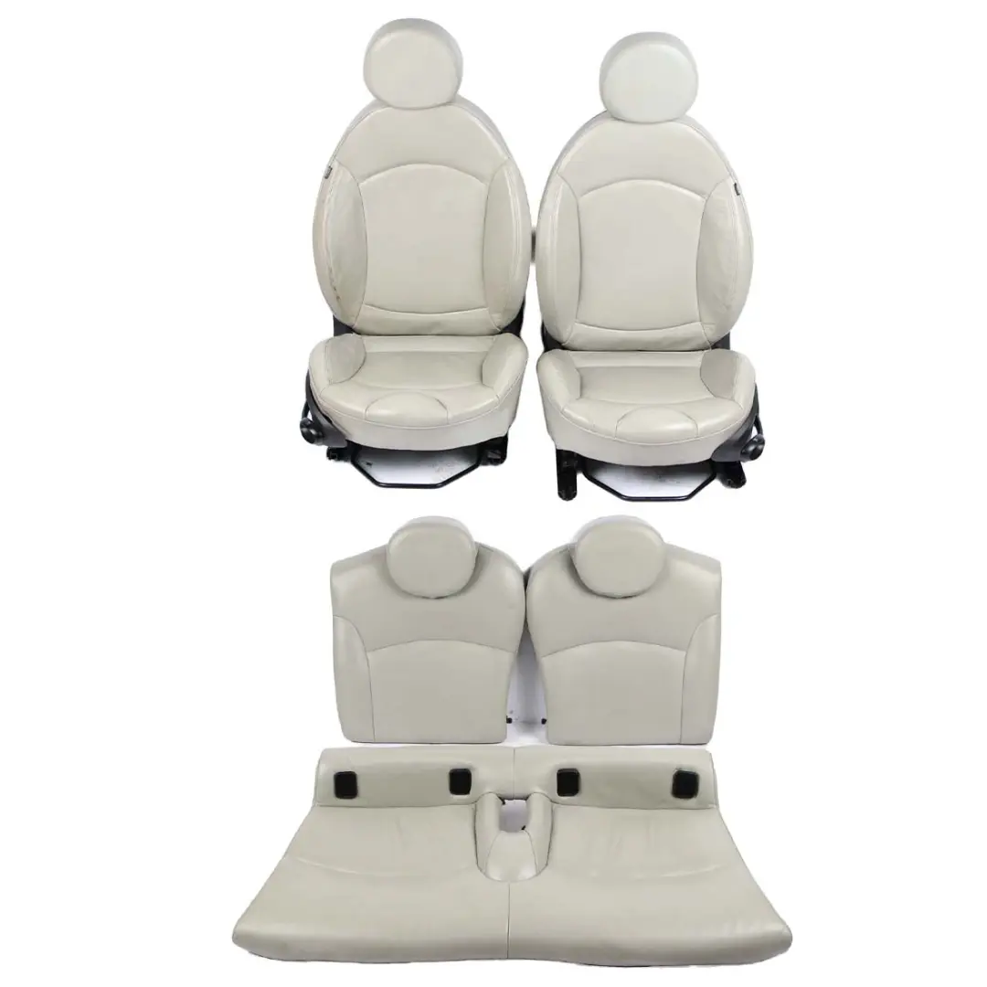 Set Sport Full Leather Grey Interior Seats Seat Front Rear to Mini Cooper One with Part number R56 Mini Cooper One Set Sport Full Leather Grey Interior Seats Seat Front Rear - SKU R56 Set Grey Leather Sport Seats - Part number R56