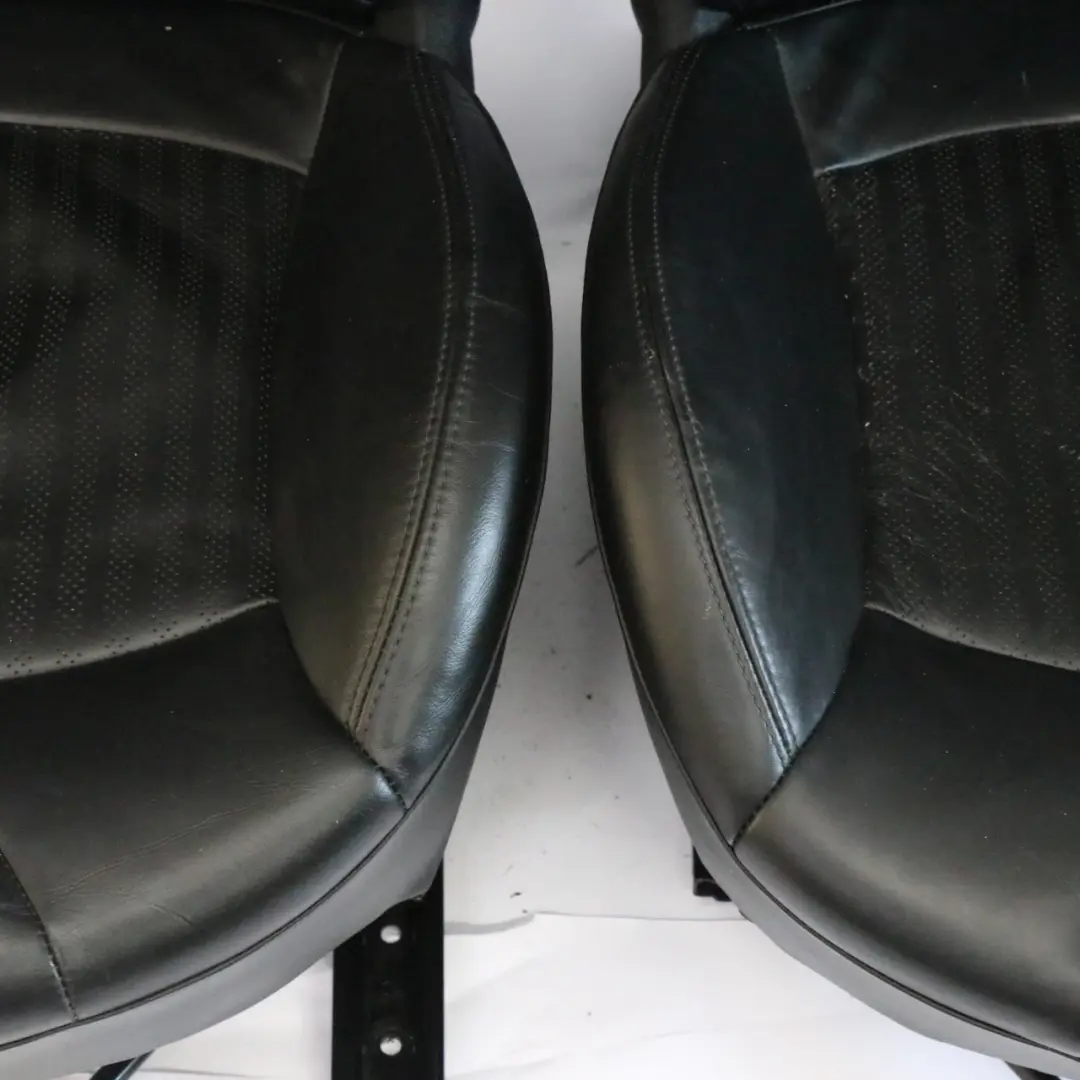 Mini Cooper R56 Sport Heated Full Black Leather Interior Seats Front Rear Seat - SKU R56 Sports Full Leather Black Seats - Part number R56 Sports Full Leather Black Seats