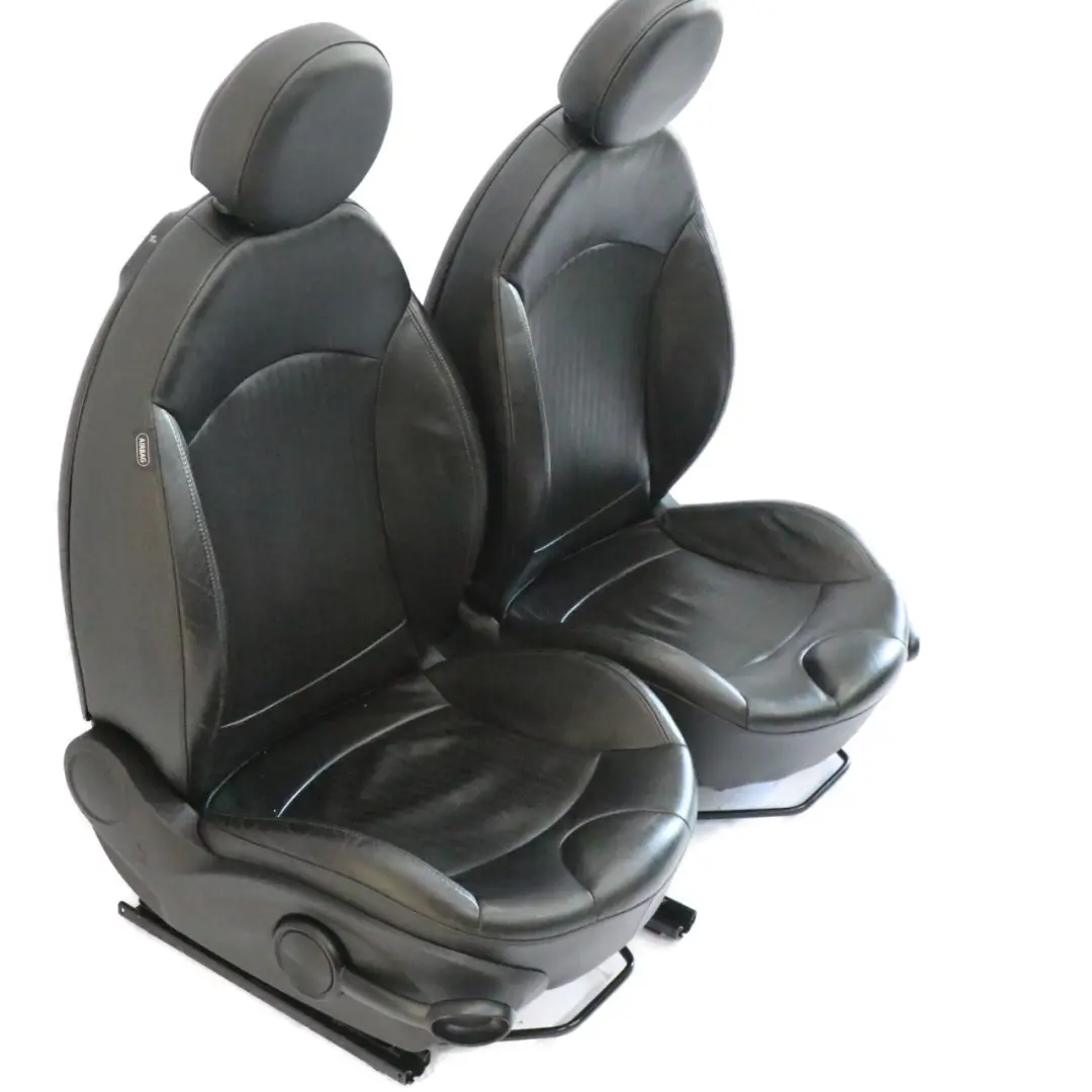 Mini Cooper R56 Sport Heated Full Black Leather Interior Seats Front Rear Seat - SKU R56 Sports Full Leather Black Seats - Part number R56 Sports Full Leather Black Seats