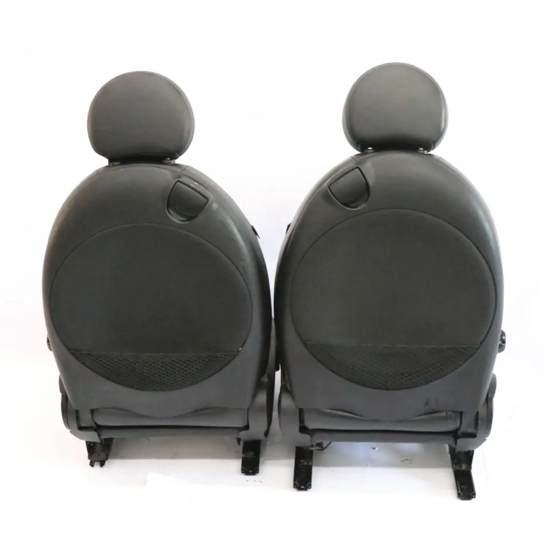 Mini Cooper R56 Sport Heated Full Black Leather Interior Seats Front Rear Seat - SKU R56 Sports Full Leather Black Seats - Part number R56 Sports Full Leather Black Seats