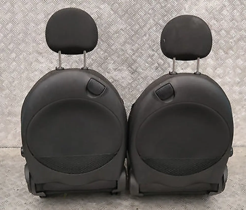 BMW Mini Cooper One Sports Half Leather Cream White Interior Seats Airbag - SKU R56 Sports Half Leather Cream White Seats - Part number R56