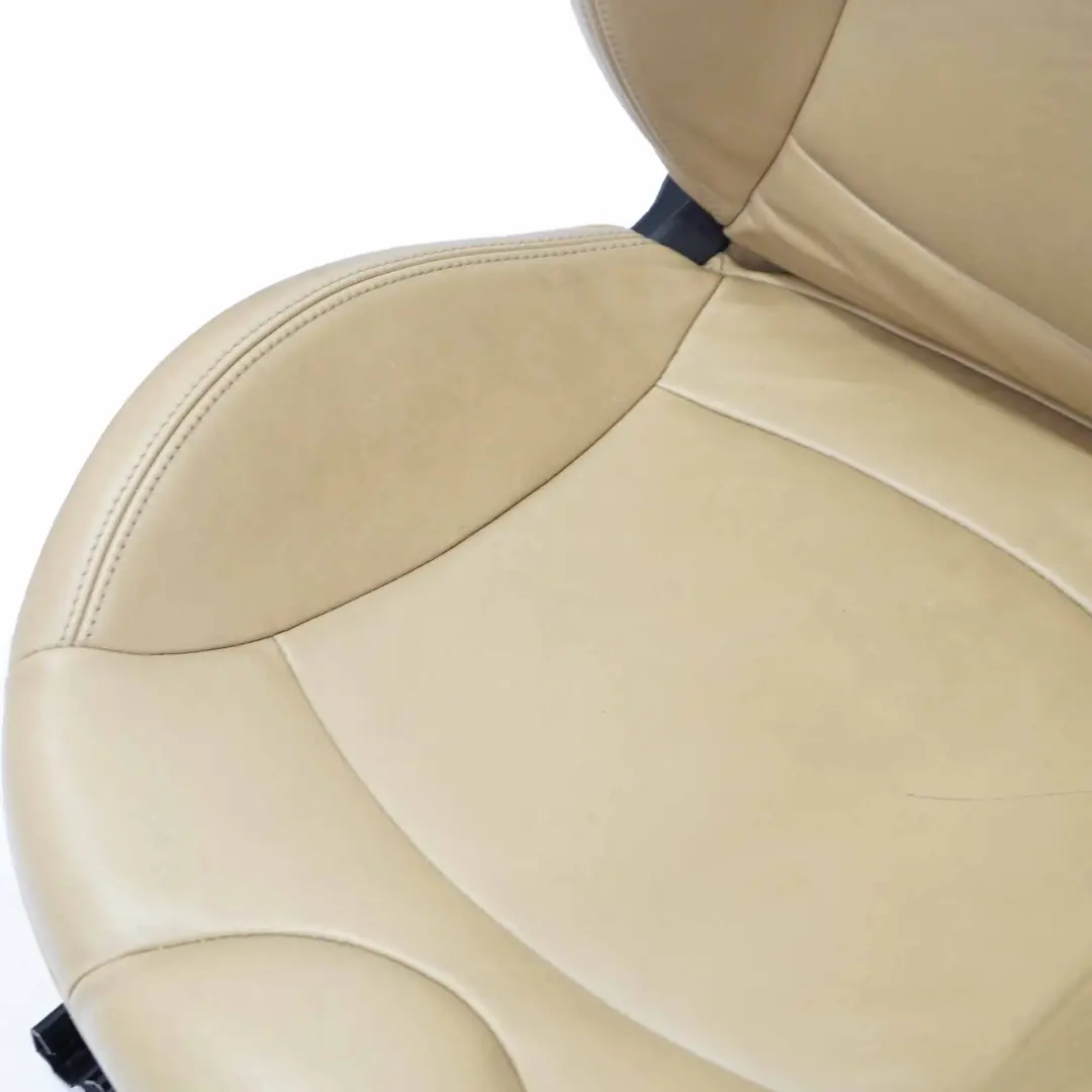  Leather Seats Mini Cooper One R57 Cabrio Convertible Sport Tuscan Beige Seat Set - SKU R57 Cabrio Seats Sport Beige Leather (T6E4) - Part number R57 Cabrio Seats Sport Beige Leather (T6E4)