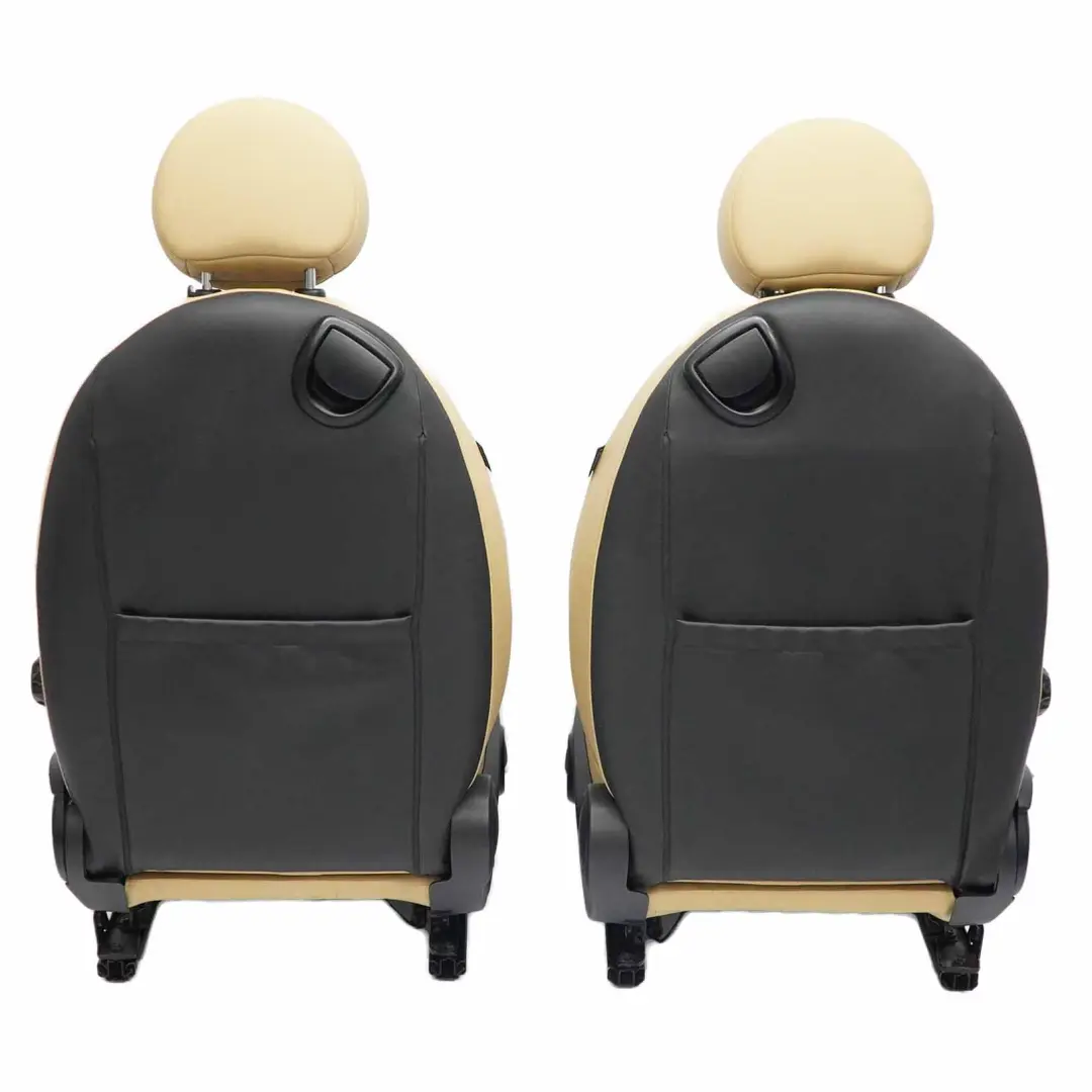  Leather Seats Mini Cooper One R57 Cabrio Convertible Sport Tuscan Beige Seat Set - SKU R57 Cabrio Seats Sport Beige Leather (T6E4) - Part number R57 Cabrio Seats Sport Beige Leather (T6E4)