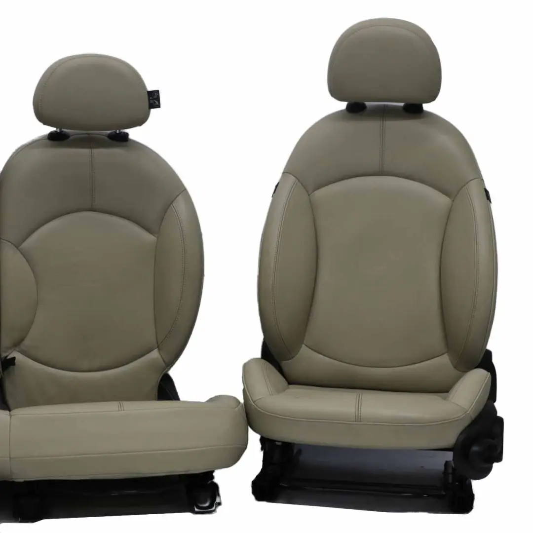 Heated Seats Mini Cooper Countryman Sport Polar Beige Leather Interior Seat to with Part number R60 Heated Seats Mini Cooper Countryman Sport Polar Beige Leather Interior Seat - SKU R60 Sport Beige Leather Seats (T6GW) - Part number R60