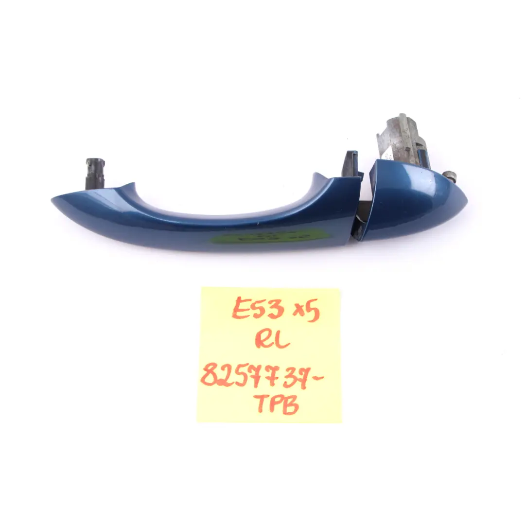Door Handle Grab BMW X5 E53 Front Left N/S Cover Topasblau Topaz Blue 364 to with Part number 0007422 Door Handle Grab BMW X5 E53 Front Left N/S Cover Topasblau Topaz Blue 364 - SKU rhd-0007422-TPB - Part number 0007422
