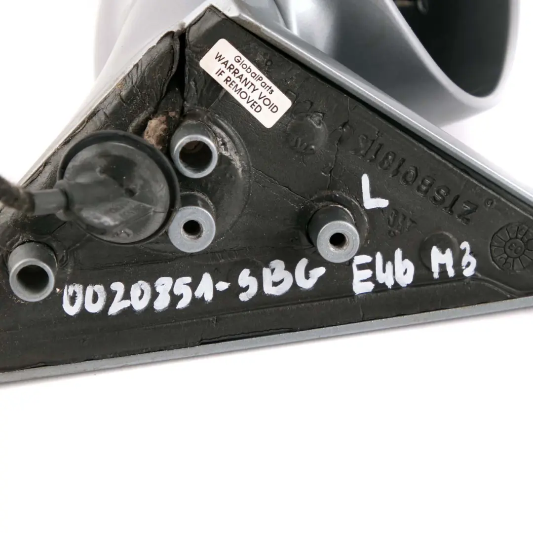 Wing Mirror Door BMW E46 M3 Heated Left N/S Silbergrau Grey Metallic A08 to with Part number 0020851 Wing Mirror Door BMW E46 M3 Heated Left N/S Silbergrau Grey Metallic A08 - SKU rhd-0020851-SBG - Part number 0020851