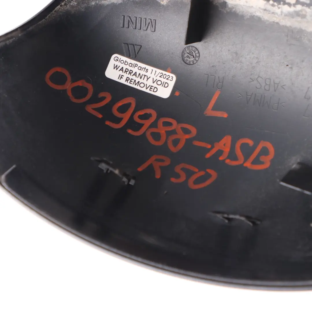 Cap Casing Left N/S Mirror Wing Astro Black A25 to Mini Cooper R50 R53 Cover with Part number 0029988 Mini Cooper R50 R53 Cover Cap Casing Left N/S Mirror Wing Astro Black A25 - SKU rhd-0029988-ASB - Part number 0029988