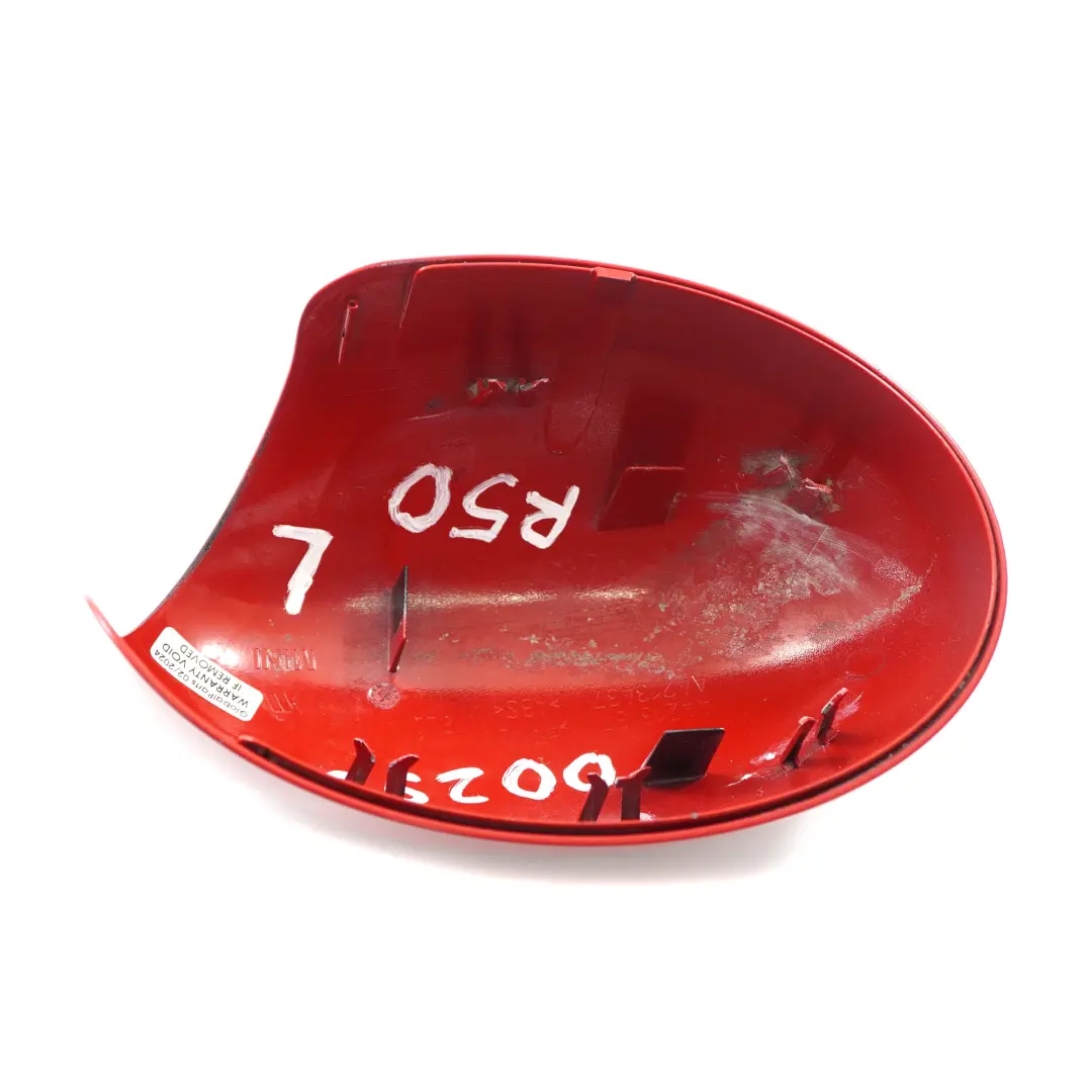  Wing Mirror Cover Mini R50 R53 Cap Housing Door Left N/S Outside Chili Red - 851 - SKU rhd-0029988-CHRED - Part number 0029988