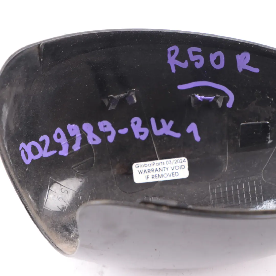 Mini Cooper R50 R53 Cover Cap Casing Right O/S Mirror Wing Black - SKU rhd-0029989-BLK1 - Part number 0029989