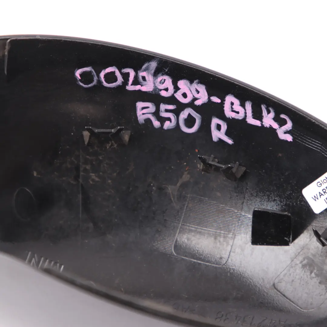 Wing Mirror Mini Cooper R50 R53 2 Cover Cap Casing Right O/S Door Black to with Part number 0029989 Wing Mirror Mini Cooper R50 R53 2 Cover Cap Casing Right O/S Door Black - SKU rhd-0029989-BLK2 - Part number 0029989