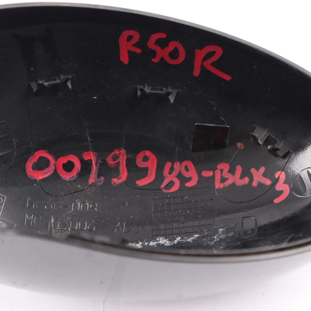 Wing Mirror Mini Cooper R50 R53 3 Cover Cap Casing Right O/S Door Black to with Part number 0029989 Wing Mirror Mini Cooper R50 R53 3 Cover Cap Casing Right O/S Door Black - SKU rhd-0029989-BLK3 - Part number 0029989