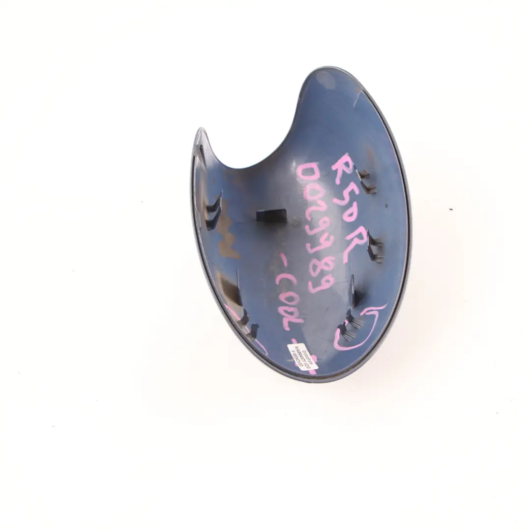 Wing Mirror Cover Mini Cooper R50 R53 Cap Casing Right O/S Door Cool Blue - A27 to with Part number 0029989 Wing Mirror Cover Mini Cooper R50 R53 Cap Casing Right O/S Door Cool Blue - A27 - SKU rhd-0029989-COOL - Part number 0029989