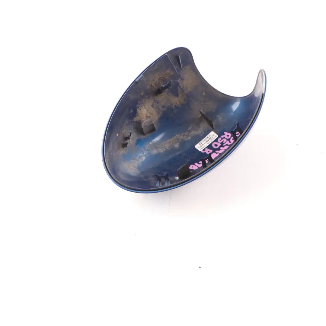 Wing Mirror Mini R50 R52 R53 Cover Cap Casing Right O/S Hyper Blue Metallic A28 to with Part number 0029989 Wing Mirror Mini R50 R52 R53 Cover Cap Casing Right O/S Hyper Blue Metallic A28 - SKU rhd-0029989-HYB1 - Part number 0029989