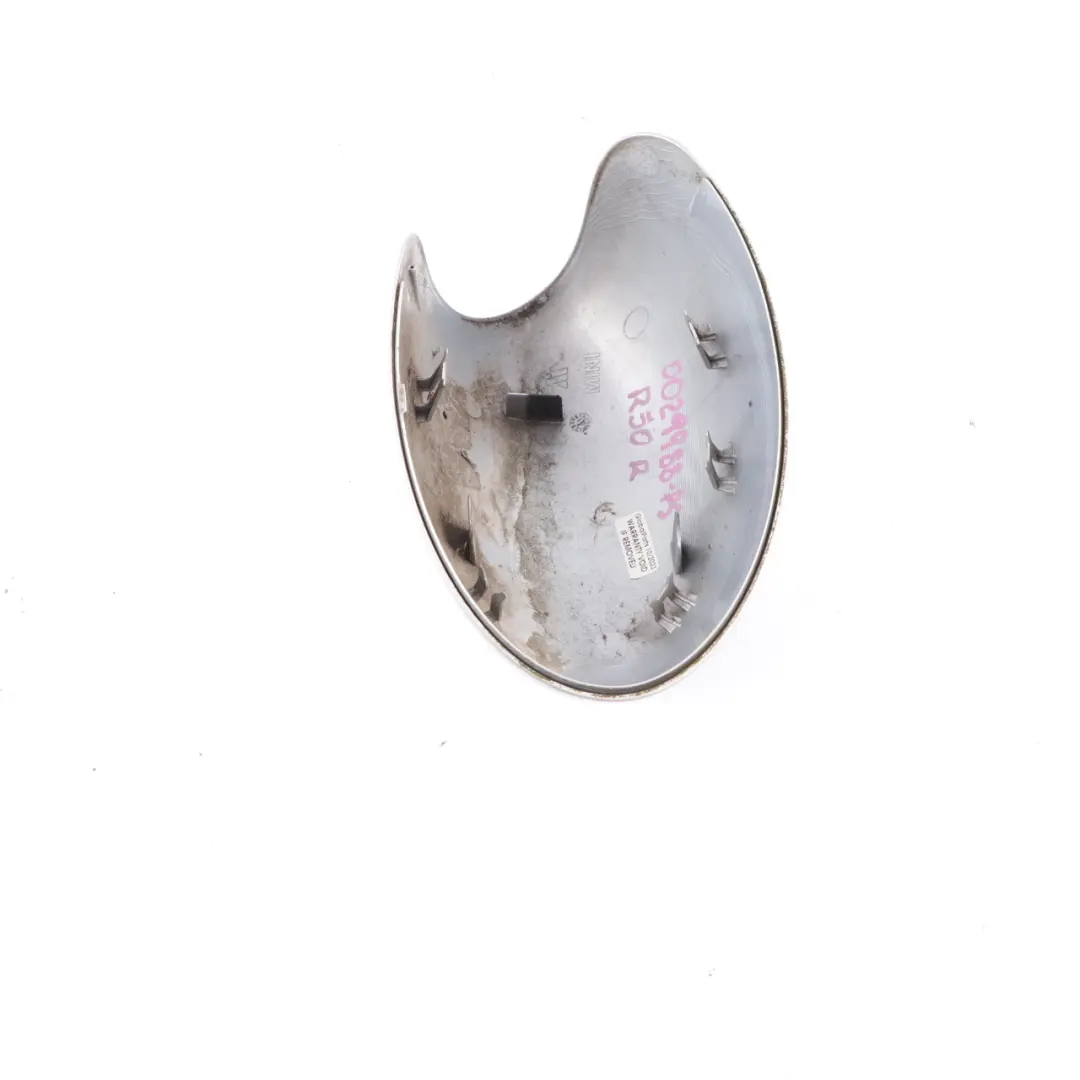 Cap Casing Right O/S Mirror Wing Pure Silver 900 to Mini Cooper R50 R53 Cover with Part number 0029989 Mini Cooper R50 R53 Cover Cap Casing Right O/S Mirror Wing Pure Silver 900 - SKU rhd-0029989-PS - Part number 0029989
