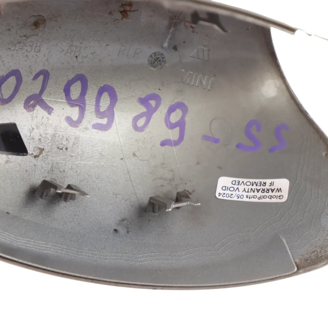  Wing Mirror Mini Cooper R50 R53 Cover Cap Casing Right O/S Sparkling Silver A60 - SKU rhd-0029989-SS - Part number 0029989