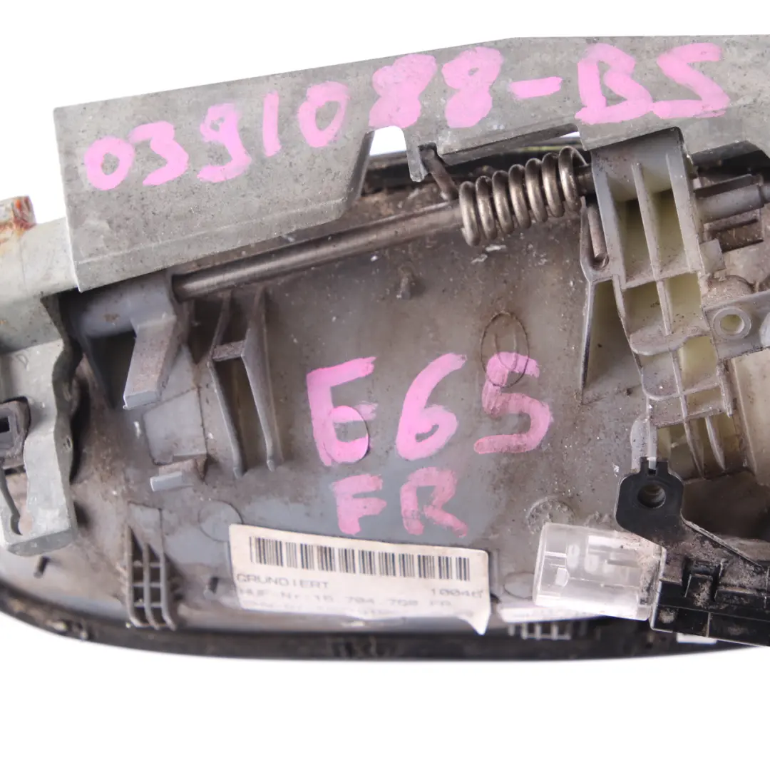 BMW E65 Front Right Grab Handle Door Opener O/S Black Sapphire Metallic - 475 - SKU rhd-0391088-BS - Part number 0391088