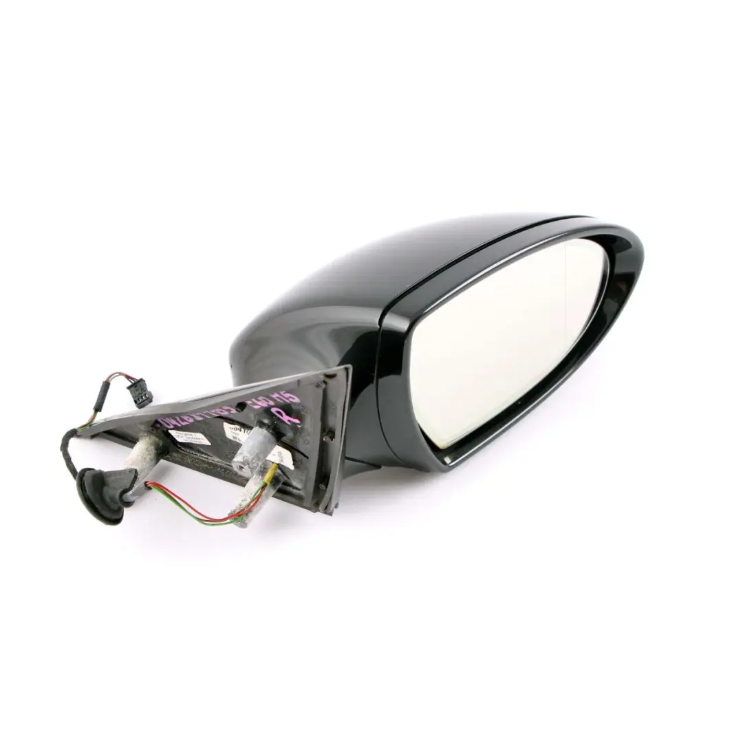 Fold Auto Dip Right Wing Mirror O/S Black Sapphire Metallic 475 to BMW E60 M5 Power with Part number 0426899 BMW E60 M5 Power Fold Auto Dip Right Wing Mirror O/S Black Sapphire Metallic 475 - SKU rhd-0426899-BS - Part number 0426899