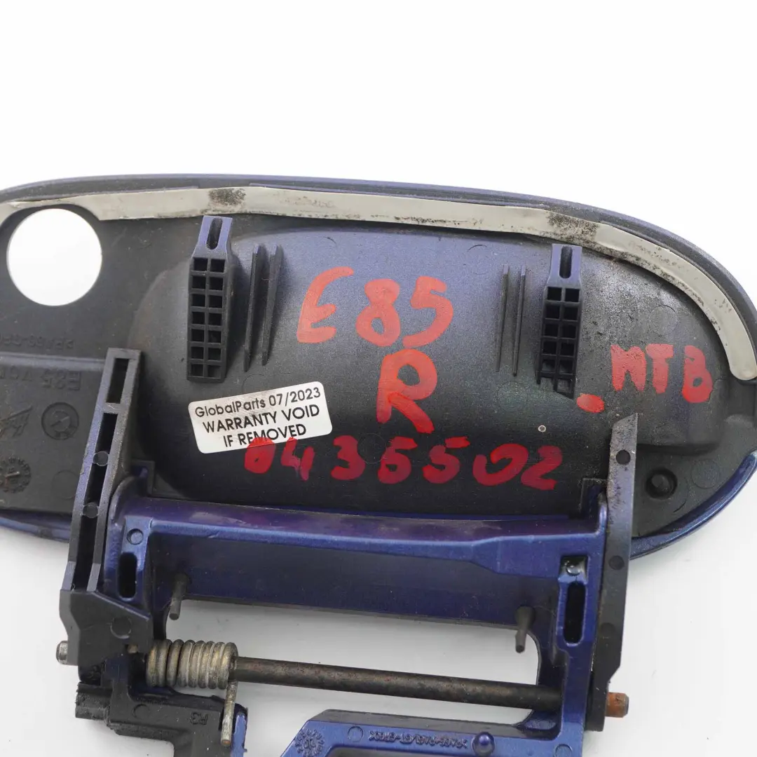 BMW Z4 E85 Cabrio Outer Door Opener Right Grab Handle O/S Montegoblau Blue A51 - SKU rhd-0435502-MTB - Part number 0435502