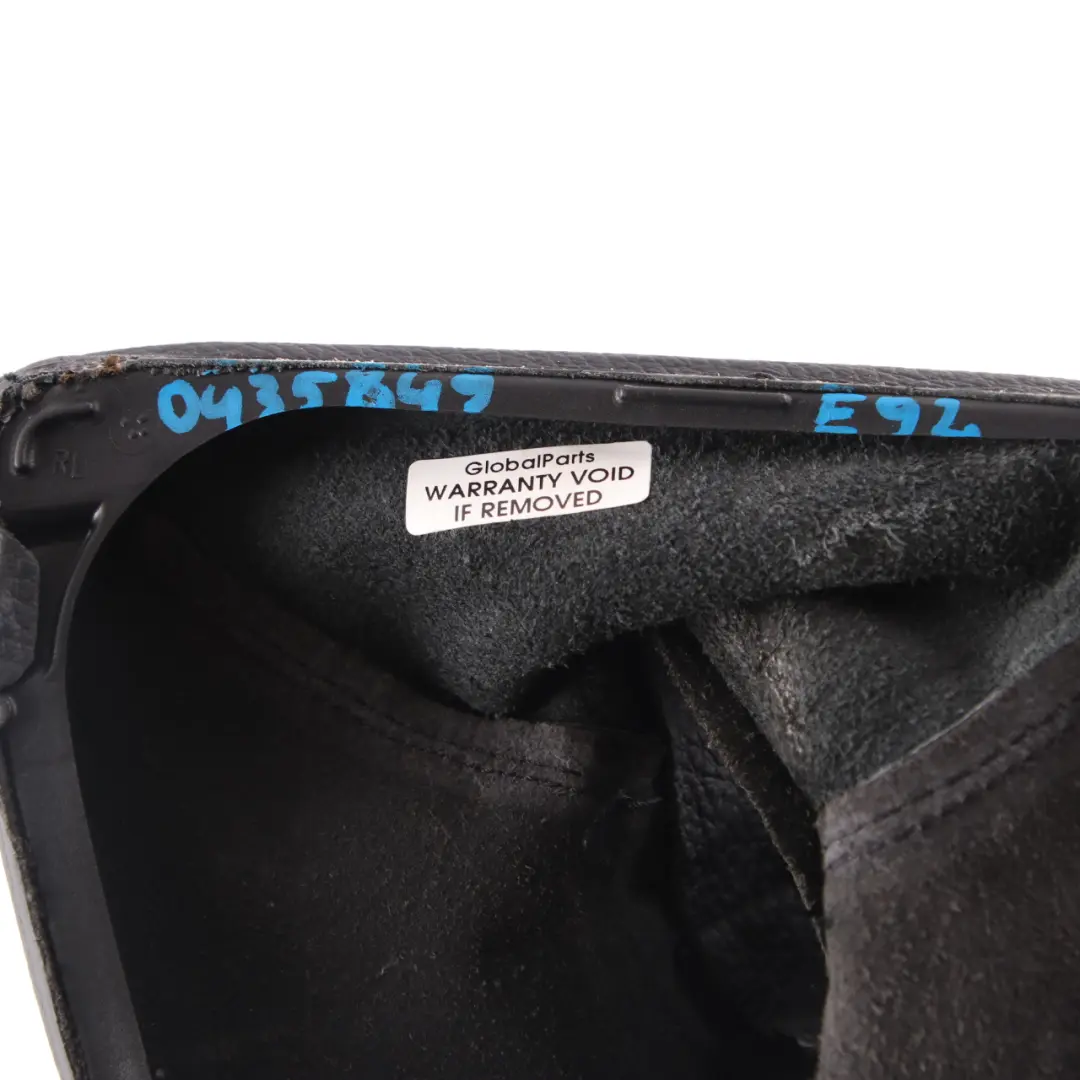 BMW E90 E91 E92 Gear Shift Lever Knob Gaiter Leather Black Cover Trim - SKU rhd-0435849 - Part number 0435849