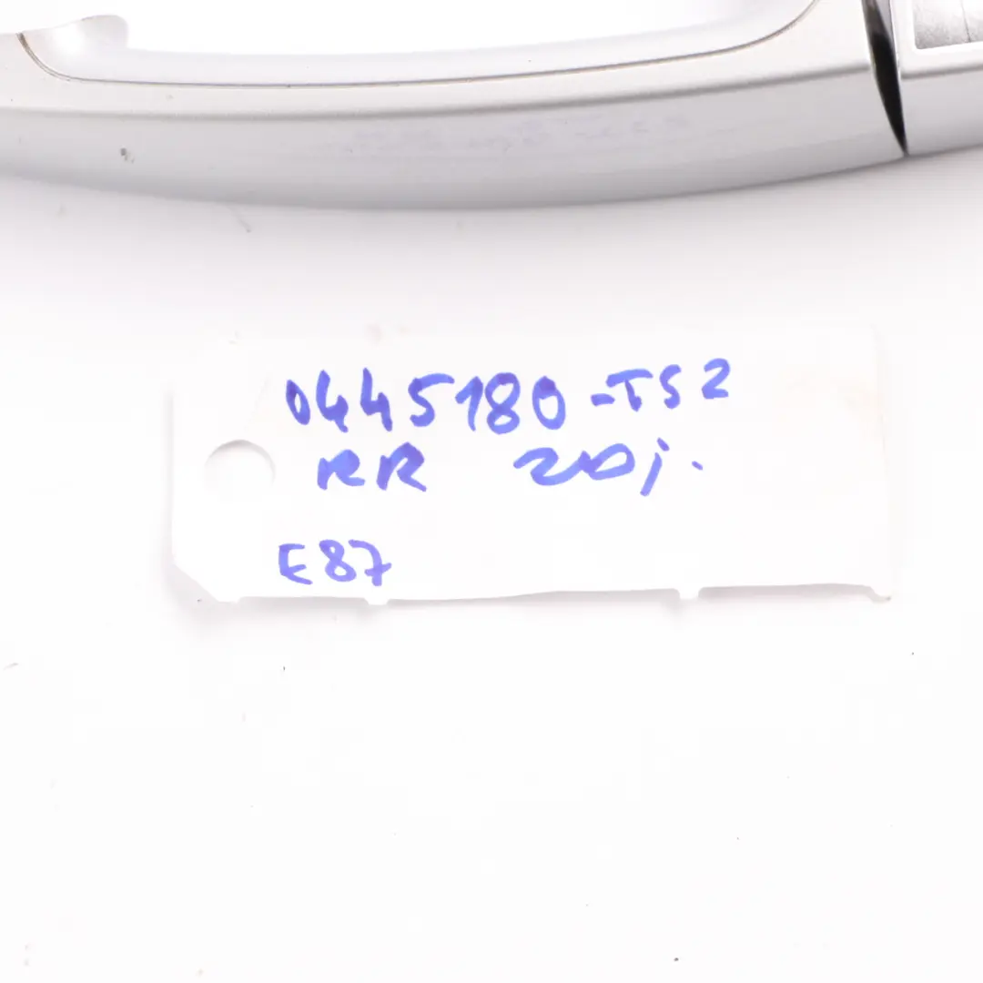 Door Grab Handle Rear Right O/S Exterior Titansilber Silver Metallic 354 to BMW E87 with Part number 0445180 BMW E87 Door Grab Handle Rear Right O/S Exterior Titansilber Silver Metallic 354 - SKU rhd-0445180-TS2 - Part number 0445180