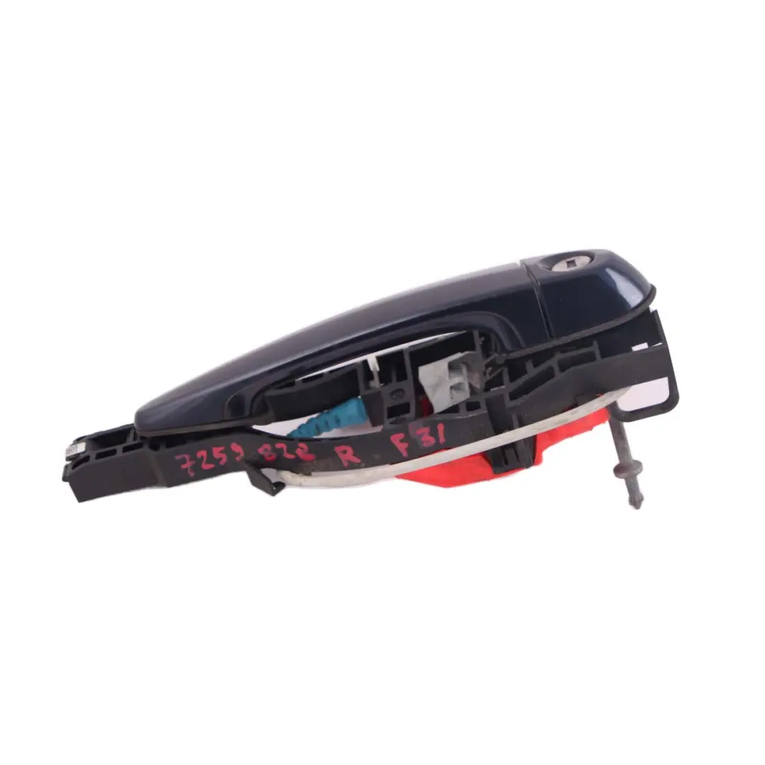 BMW 3 F30 F31 Grab Handle Front Right O/S Door Imperial Blau Brillant Blue A89 - SKU rhd-0445184-IBB - Part number 0445184