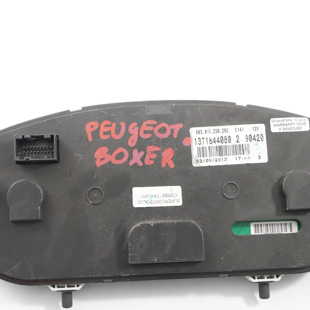 Citroen Relay Peugeot Boxer Diesel Instrument Cluster Speedo Manual to with Part number 1371844080 Citroen Relay Peugeot Boxer Diesel Instrument Cluster Speedo Manual - SKU rhd-1371844080 - Part number 1371844080