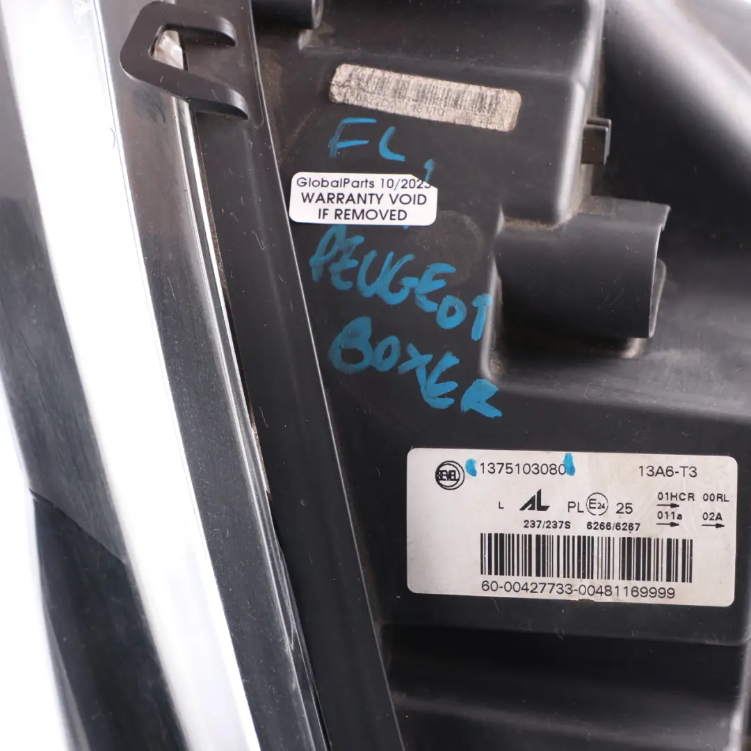 Headlight Headlamp Lamp Light Front Left N/S to Peugeot Boxer with Part number 1375103080 Peugeot Boxer Headlight Headlamp Lamp Light Front Left N/S - SKU rhd-1375103080 - Part number 1375103080