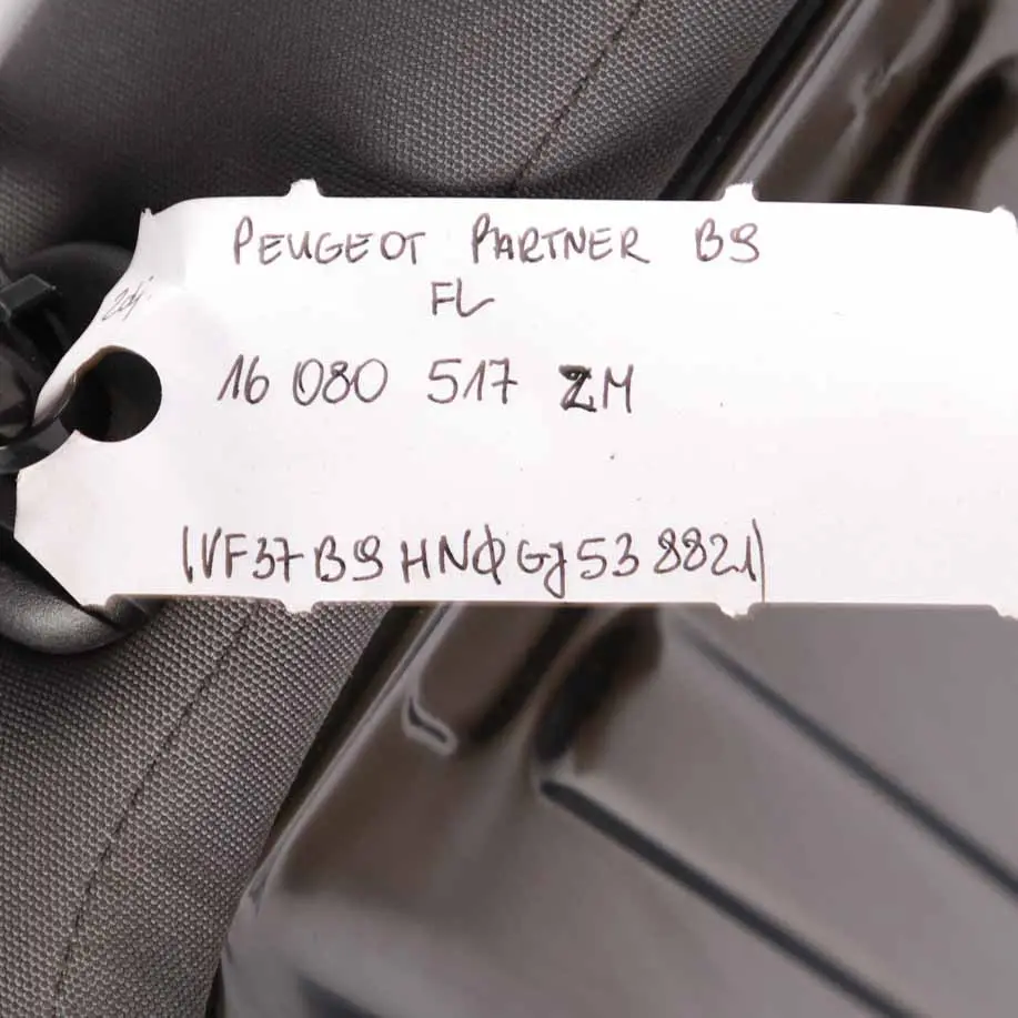 Front Seat Left N/S Passenger Side Double Seat Cloth Grey to Peugeot Partner B9 with Part number 16080517ZM Peugeot Partner B9 Front Seat Left N/S Passenger Side Double Seat Cloth Grey - SKU rhd-16080517ZM - Part number 16080517ZM