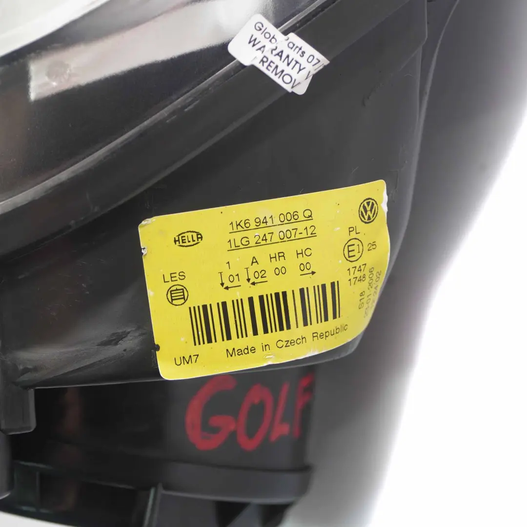 Headlight Headlamp Light Lamp Front Right O/S to VW Volkswagen Golf 5 with Part number 1K6941006Q VW Volkswagen Golf 5 Headlight Headlamp Light Lamp Front Right O/S - SKU rhd-1K6941006Q - Part number 1K6941006Q
