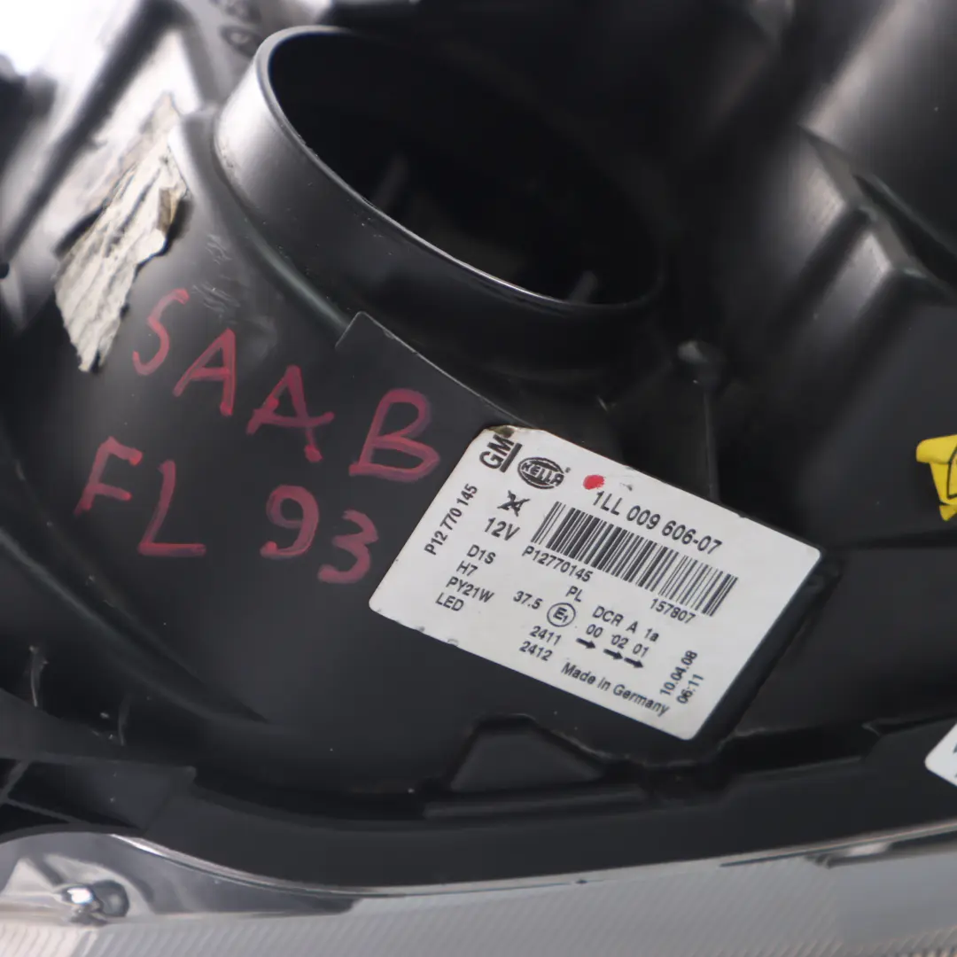 Saab 9-3 Headlight Headlamp Front Left N/S Light Lamp - SKU rhd-1LL009606-07 - Part number 1LL009606-07