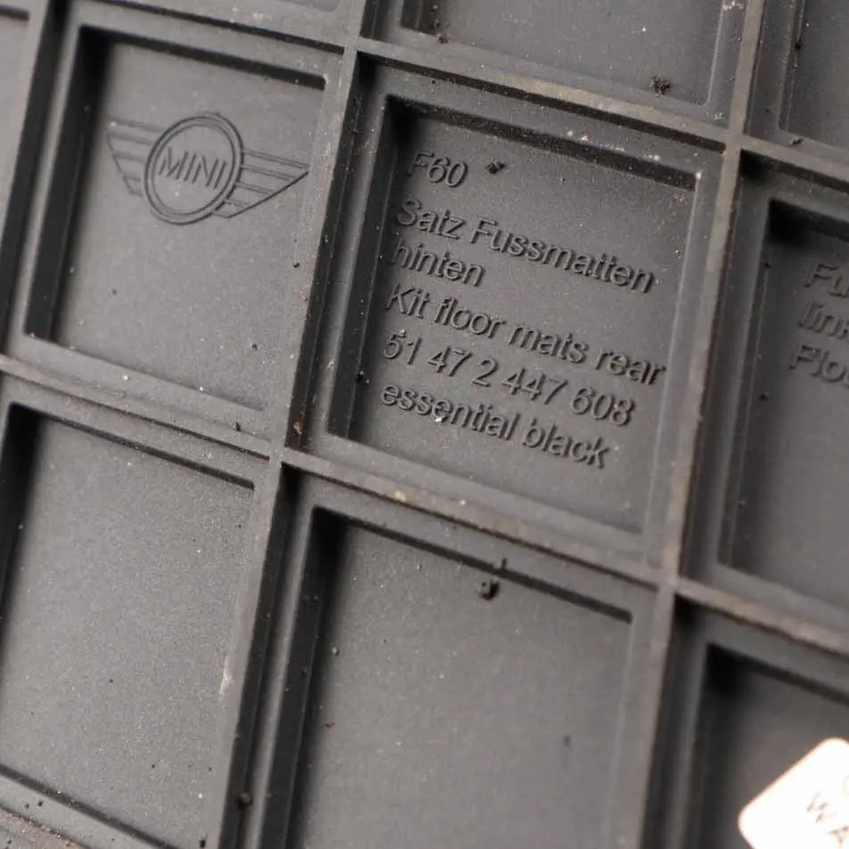 Floor Mats All Weather Interior Front Rear Rubber Mat Set to Mini F54 with Part number 2408522 Mini F54 Floor Mats All Weather Interior Front Rear Rubber Mat Set - SKU rhd-2408522-1 - Part number 2408522