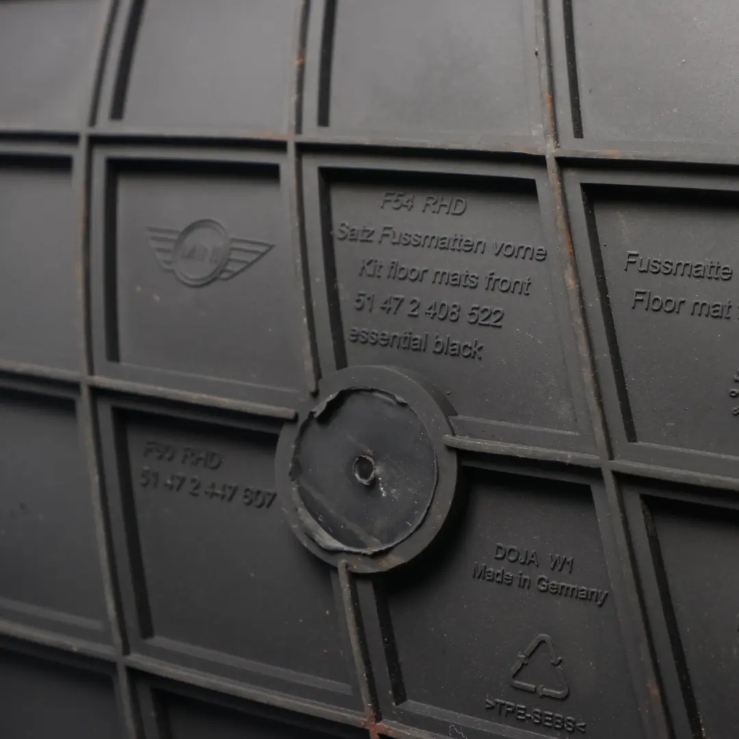 Floor Mats All Weather Interior Front Rear Rubber Mat Set to Mini F54 with Part number 2408522 Mini F54 Floor Mats All Weather Interior Front Rear Rubber Mat Set - SKU rhd-2408522-1 - Part number 2408522