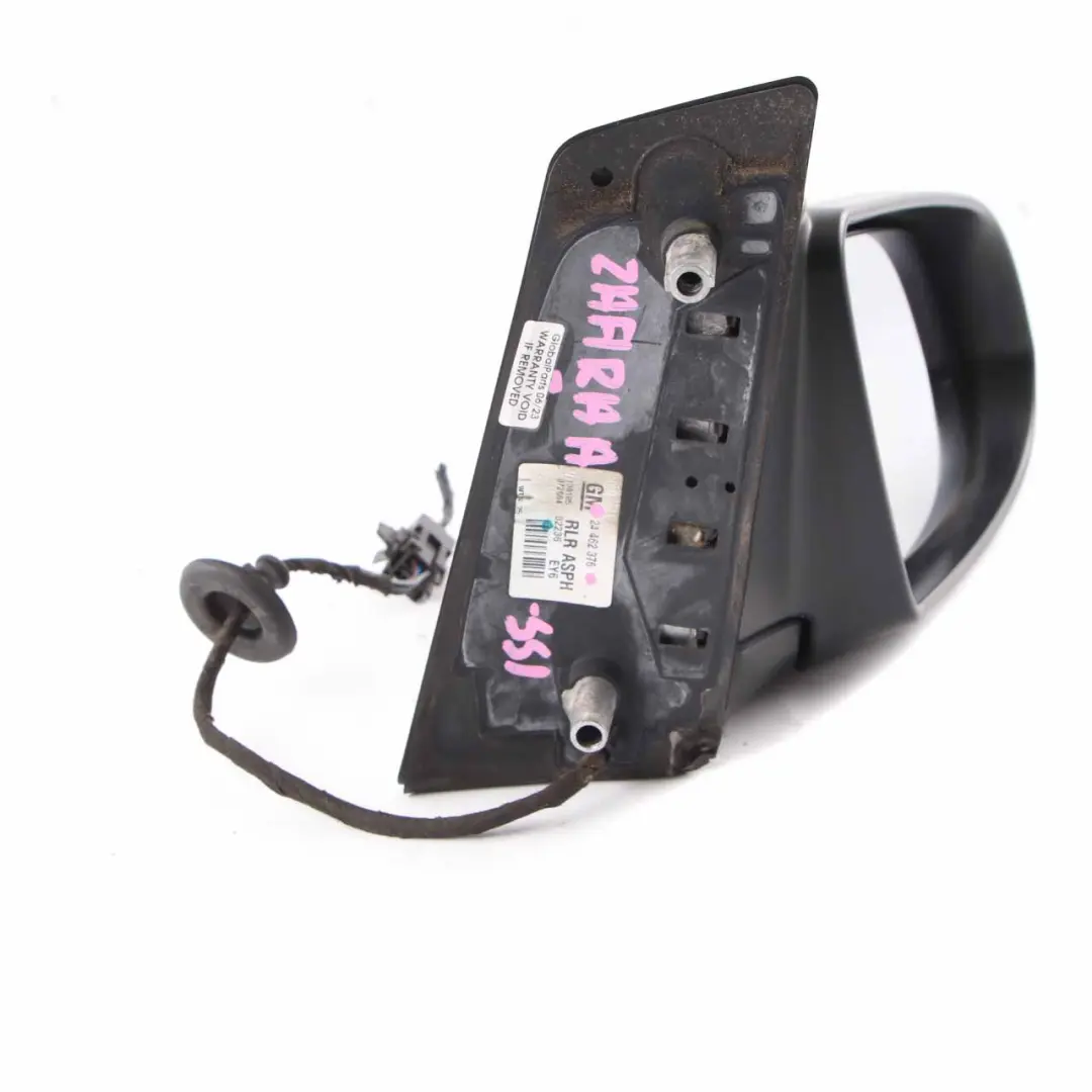 Wing Mirror Door Right O/S Electric Outside Star Silver to Vauxhall Zafira A with Part number 24462376 Vauxhall Zafira A Wing Mirror Door Right O/S Electric Outside Star Silver - SKU rhd-24462376-SSI - Part number 24462376