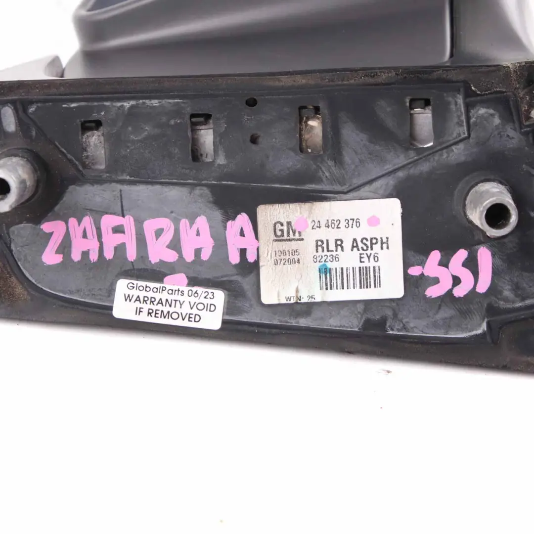 Wing Mirror Door Right O/S Electric Outside Star Silver to Vauxhall Zafira A with Part number 24462376 Vauxhall Zafira A Wing Mirror Door Right O/S Electric Outside Star Silver - SKU rhd-24462376-SSI - Part number 24462376