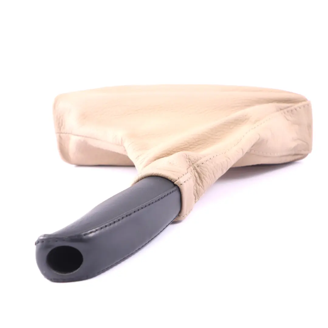 Handbrake Lever Cover Parking Brake Gaiter Leather Beige to BMW E39 with Part number 2498836 BMW E39 Handbrake Lever Cover Parking Brake Gaiter Leather Beige - SKU rhd-2498836 - Part number 2498836