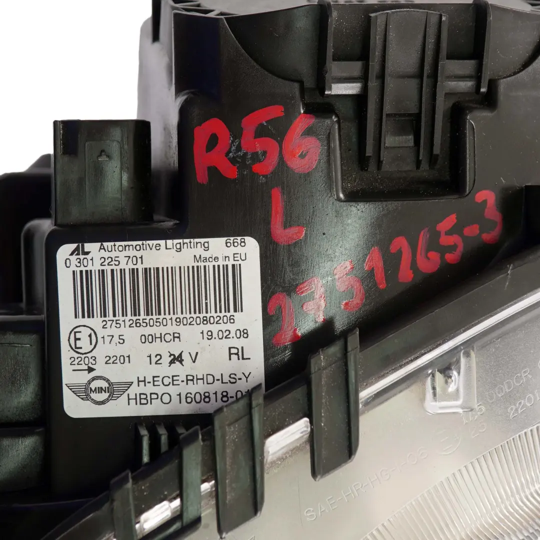 Headlight Left N/S Turn Indicator Yellow to Mini Cooper R55 R56 R57 R58 R59 with Part number 2751265 Mini Cooper R55 R56 R57 R58 R59 Headlight Left N/S Turn Indicator Yellow - SKU rhd-2751265-3 - Part number 2751265