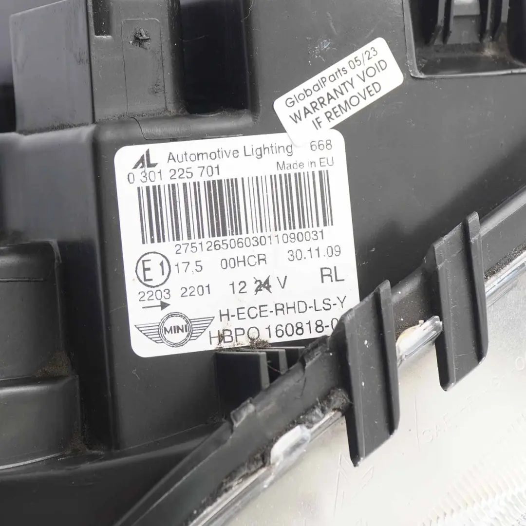 Headlight Left N/S Turn Indicator Yellow to BMW MINI Cooper 6 R55 R56 R57 R58 R59 with Part number 2751265 BMW MINI Cooper 6 R55 R56 R57 R58 R59 Headlight Left N/S Turn Indicator Yellow - SKU rhd-2751265-6 - Part number 2751265