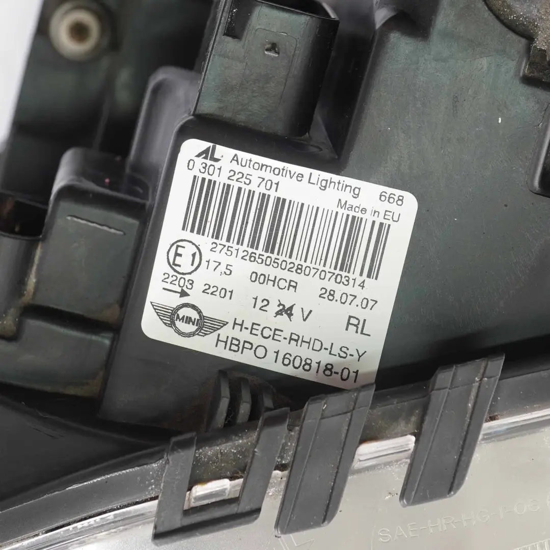 Headlight Front Lamp Left N/S Turn Indicatior White to Mini Cooper One R55 R56 3 with Part number 2751873 Mini Cooper One R55 R56 3 Headlight Front Lamp Left N/S Turn Indicatior White - SKU rhd-2751873-3 - Part number 2751873