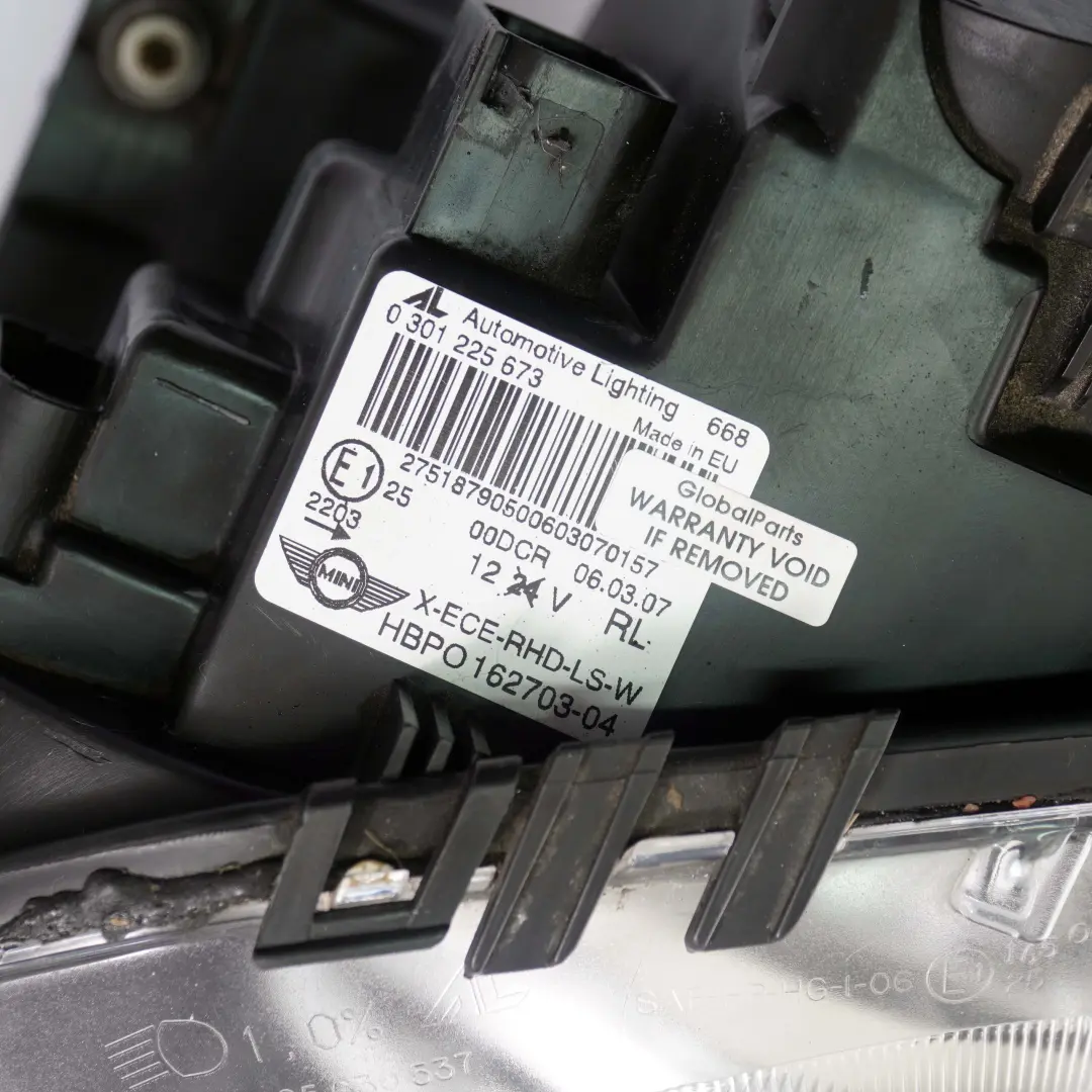 Mini Cooper R55 R56 R57 R58 R59 Passenger Side Xenon Headlight Left N/S - SKU rhd-2751879 - Part number 2751879