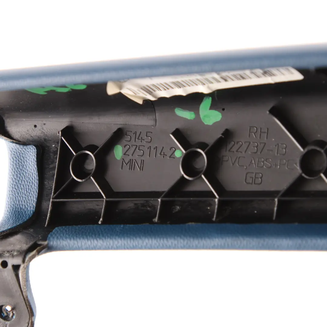 Dashboard Dash Trim Cover Pacific Blue to Mini One 4 R56 R57 R58 with Part number 2752124 Mini One 4 R56 R57 R58 Dashboard Dash Trim Cover Pacific Blue - SKU rhd-2752124-4 - Part number 2752124