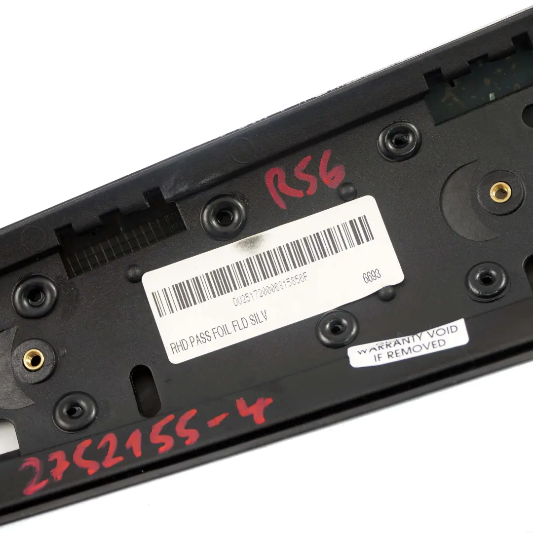 Dashboard Dash Panel Trim Cover Fluid Silver to Mini Cooper One 4 R55 R56 with Part number 2752155 Mini Cooper One 4 R55 R56 Dashboard Dash Panel Trim Cover Fluid Silver - SKU rhd-2752155-4 - Part number 2752155