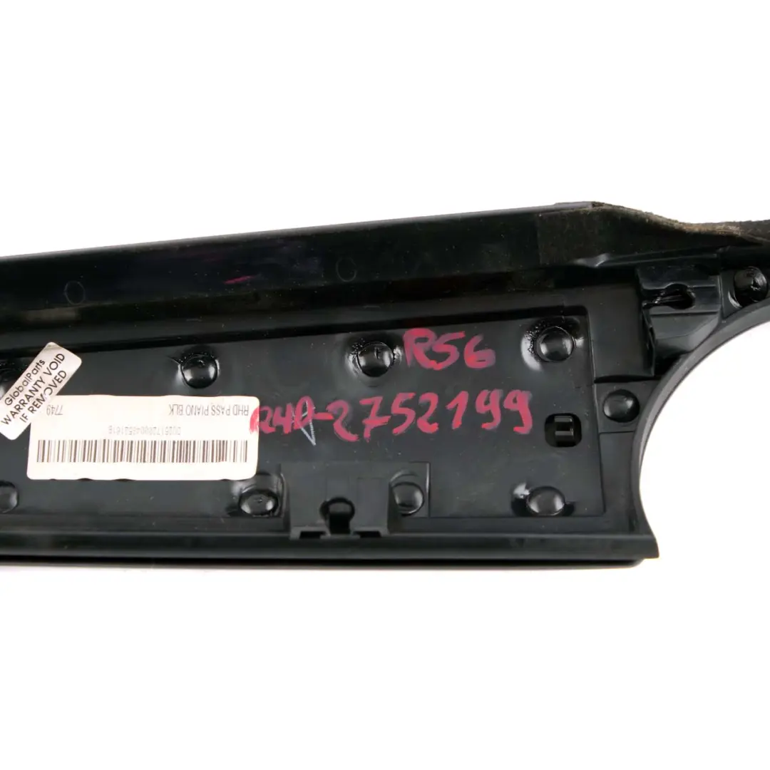 MINI Cooper R56 R57 Upper Dashboard Dash Panel Trim Cover Piano Black - SKU rhd-2752199 - Part number 2752199