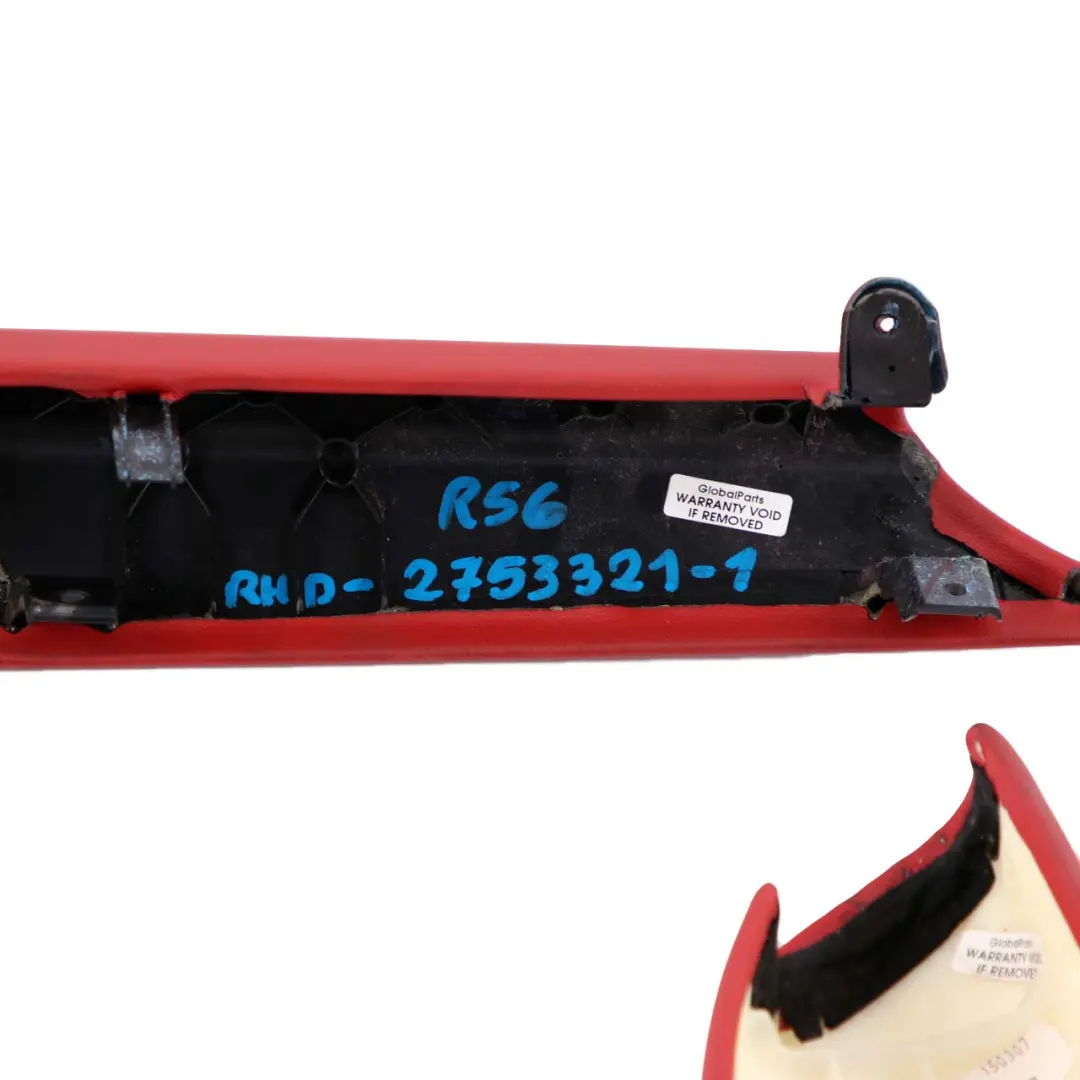 Dashboard Dash Trim Panel Cover Armrest Set Rooster Red to Mini One 1 R56 R57 R58 with Part number 2753321 Mini One 1 R56 R57 R58 Dashboard Dash Trim Panel Cover Armrest Set Rooster Red - SKU rhd-2753321-1 - Part number 2753321