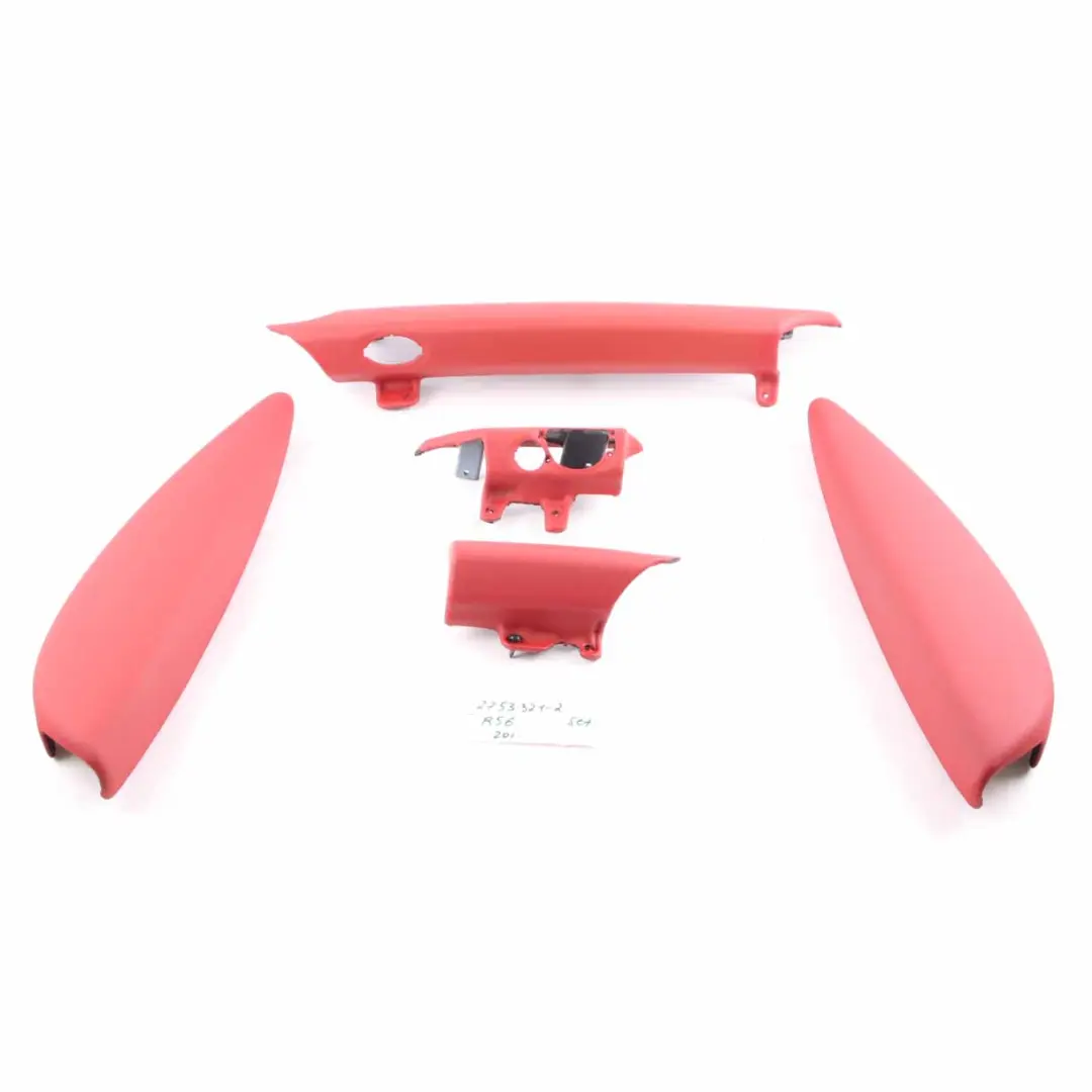 Dashboard Dash Trim Cover Set Rooster Red to Mini Cooper One R56 R57 R58 with Part number 2753321 Mini Cooper One R56 R57 R58 Dashboard Dash Trim Cover Set Rooster Red - SKU rhd-2753321-2 - Part number 2753321