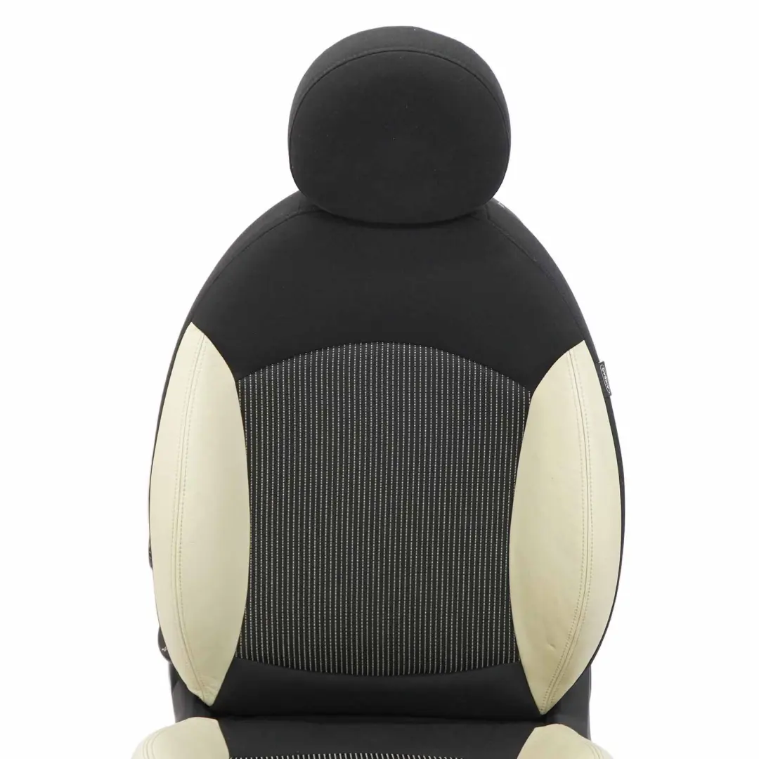 MINI Cooper R56 R57 Vorne Links Sitz Sportsitz Stoff / Leder Cremeweiss - SKU rhd-2753493-4 - Teilenummer 2753493