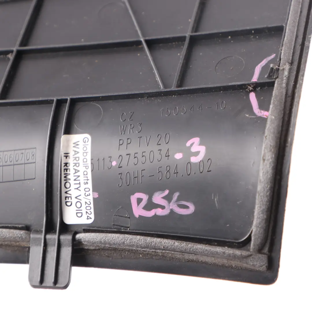 Mini R55 R56 R57 Battery Cover Trim Panel Compartment Left N/S - SKU rhd-2755034-3 - Part number 2755034