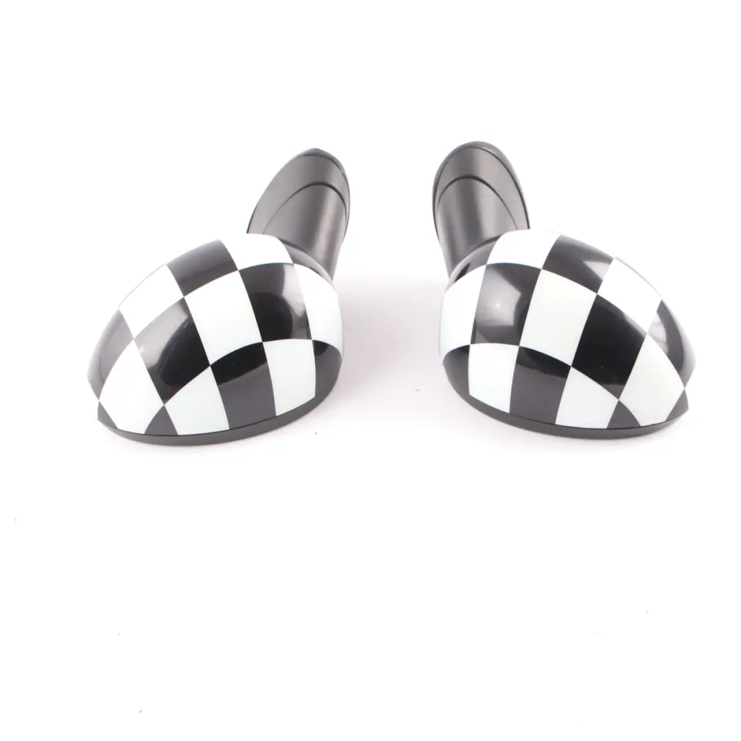 Left Right Door Wing Mirror N/O/S Checkered 3 Pins Set to Mini Cooper R55 R56 with Part number 2755637 2755638 Mini Cooper R55 R56 Left Right Door Wing Mirror N/O/S Checkered 3 Pins Set - SKU rhd-2755637 / 2755638-CHK - Part number 2755637 2755638