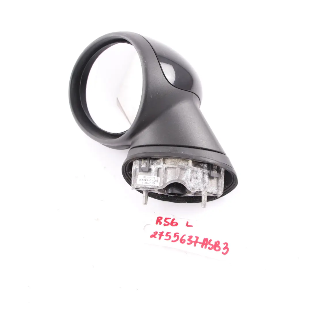 Wing Mirror Mini R55 R56 R57 3 Left Door N/S Astro Black Metallic A25 to with Part number 2755637 Wing Mirror Mini R55 R56 R57 3 Left Door N/S Astro Black Metallic A25 - SKU rhd-2755637-ASB3 - Part number 2755637