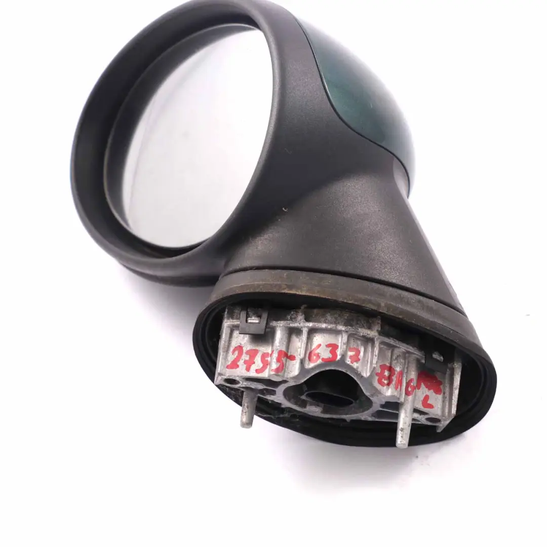 Wing Mirror Mini Cooper R56 R55 Left N/S Door British Racing Green A67 3-Pin to with Part number 2755637 Wing Mirror Mini Cooper R56 R55 Left N/S Door British Racing Green A67 3-Pin - SKU rhd-2755637-BRG - Part number 2755637